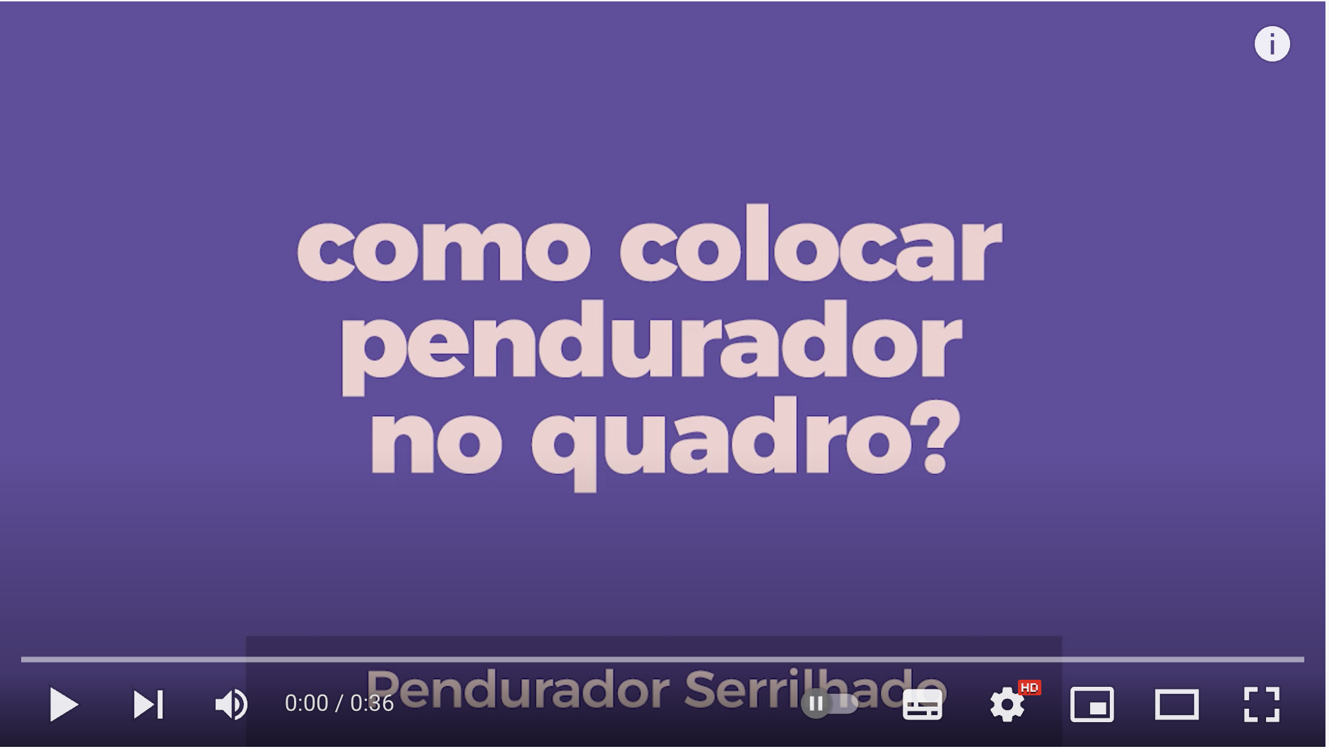 como fixar pendurador no quadro 